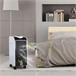 Pemberly Row Portable Evaporative Air Cooler Fan with Humidifier in White