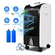 Pemberly Row Portable Evaporative Air Cooler Fan with Humidifier in White