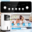 Pemberly Row Portable Evaporative Air Cooler Fan with Remote and 7.5 Hour Timer