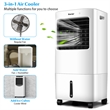 Pemberly Row Portable Evaporative Air Cooler Fan with Remote and 7.5 Hour Timer