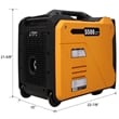 Pemberly Row 5500W Super Quiet Inverter Generator 224CC Gas Electric in Orange