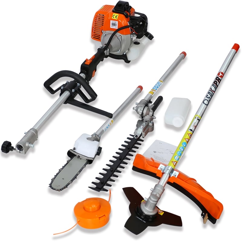 Pemberly Row 52CC 4-in-1 Gas Garden Tool with Pole Saw Hedge and Grass Trimmer