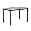 Pemberly Row 5 Piece Dining Table Set with 4 Upholstered Chairs in White