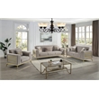 Pemberly Row Contemporary Upholstered 3 Piece Living Room Set in Taupe