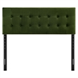 Pemberly Row Stain-Resistant Performance Velvet Full Headboard in Moss Green