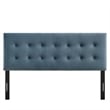 Pemberly Row Stain-Resistant Performance Velvet Full Headboard in Cadet Blue