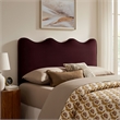 Pemberly Row Stain-Resistant Performance Velvet King Headboard in Mulberry