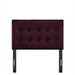 Pemberly Row Stain-Resistant Performance Velvet Twin Headboard in Mulberry
