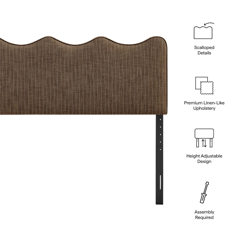 Pemberly Row Padded Upholstered Twin Headboard in Copper Tone
