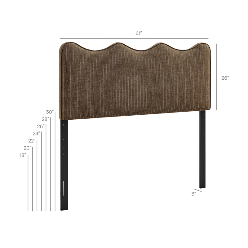 Pemberly Row Padded Upholstered Twin Headboard in Copper Tone