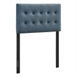 Pemberly Row Stain-Resistant Performance Velvet Twin Headboard in Cadet Blue