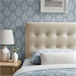 Pemberly Row Stain-Resistant Performance Velvet Twin Headboard in Alabaster