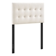Pemberly Row Stain-Resistant Performance Velvet Twin Headboard in Alabaster