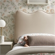 Pemberly Row Stain-Resistant Performance Velvet Twin Headboard in Almond