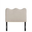 Pemberly Row Stain-Resistant Performance Velvet Twin Headboard in Almond