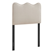 Pemberly Row Stain-Resistant Performance Velvet Twin Headboard in Almond