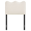 Pemberly Row Stain-Resistant Performance Velvet Twin Headboard in Alabaster