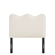 Pemberly Row Stain-Resistant Performance Velvet Twin Headboard in Alabaster