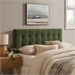 Pemberly Row Padded Upholstered Queen Headboard in Foliage Green