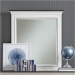 Pemberly Row Crown Decorative Mirror with Wood Frame in White