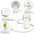Pemberly Row 1000W Portable Handheld Steam Cleaner with 10 Accessories in Green