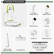 Pemberly Row 1000W Portable Handheld Steam Cleaner with 10 Accessories in Green