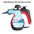 Pemberly Row Portable 1050W Steam Cleaner with Multiple Functions in Red