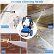 Pemberly Row Electric Pressure Washer with Wheels and 5 Quick Connect Nozzles