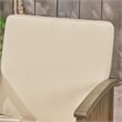 Pemberly Row Acacia Wood Outdoor Club Chair with Cushions and Rope Accents
