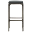 Pemberly Row 5 Piece Solid Acacia Wood Bar Set in Gray/Anthracite
