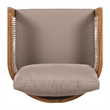 Pemberly Row Acacia Wood Outdoor Club Chair with Rope Accents
