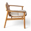 Pemberly Row Outdoor Club Chair with Rope Accent Set of 2 with Cushions
