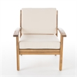 Pemberly Row Modern Upholstered Club Chair with Tapered Legs