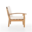 Pemberly Row Modern Upholstered Club Chair with Tapered Legs
