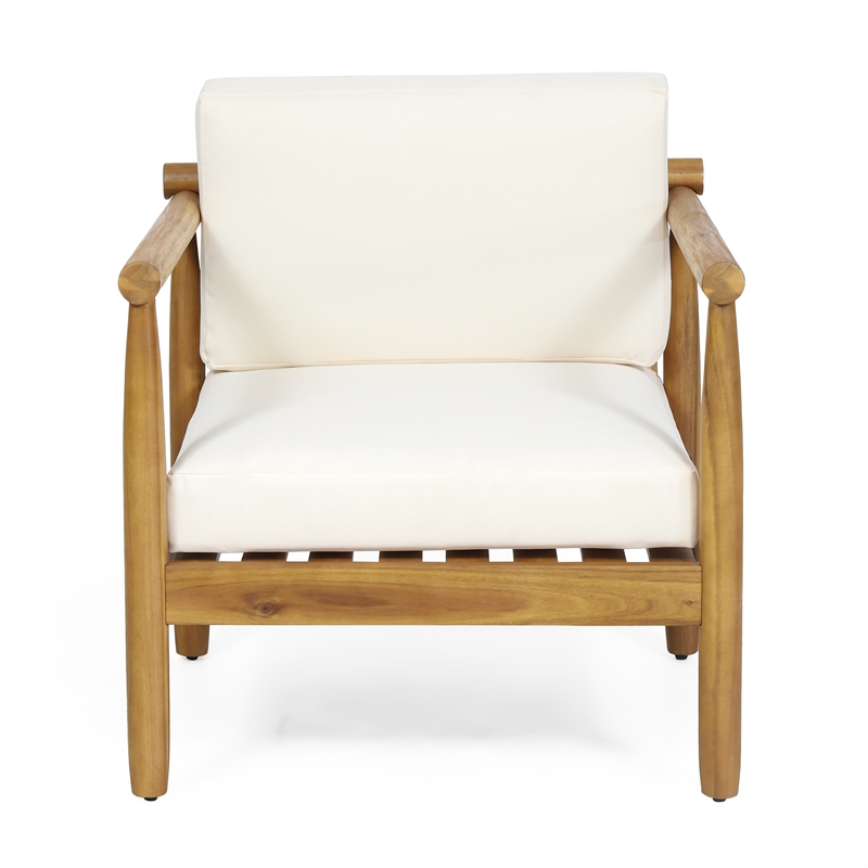 Pemberly Row Upholstered Mid-Century Modern Faux Leather Club Chair