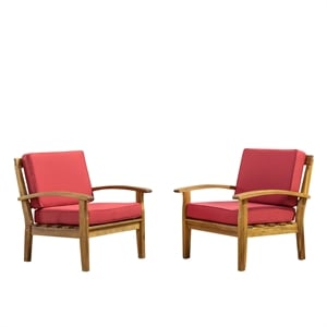 Pemberly Row Beige Upholstered Club Chair with Solid Wood Frame