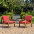 Pemberly Row Beige Upholstered Club Chair with Solid Wood Frame
