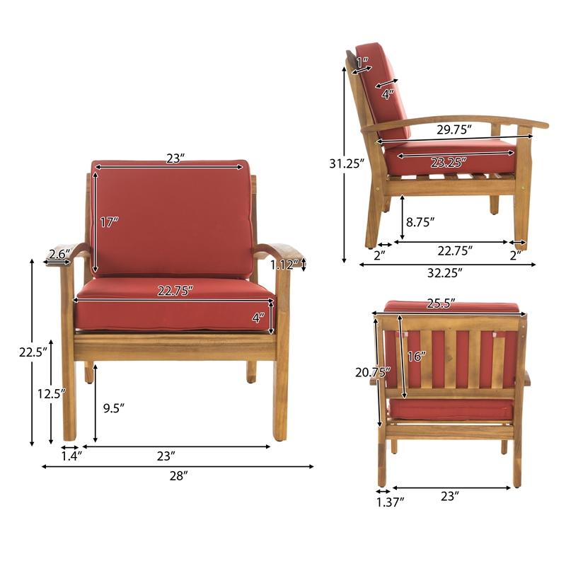Pemberly Row Beige Upholstered Club Chair with Solid Wood Frame