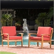 Pemberly Row Beige Upholstered Club Chair with Solid Wood Frame
