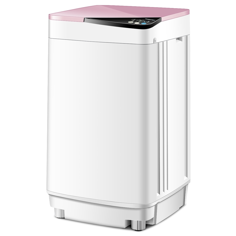 Pemberly Row Full Automatic Washing Machine 7.7 Lbs with UV Light in Pink
