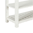 Pemberly Row Upholstered Sofa Console Table with Cushions in White