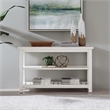 Pemberly Row Upholstered Sofa Console Table with Cushions in White