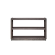 Pemberly Row Upholstered Sofa Console Table with Cushions in Brown