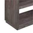 Pemberly Row Upholstered Sofa Console Table with Cushions in Brown