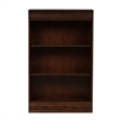 Pemberly Row Premium Stepped Bookcase Wall 4 Piece Set in Brown