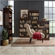 Pemberly Row Premium Stepped Bookcase Wall 4 Piece Set in Brown