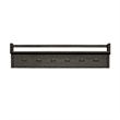 Pemberly Row Solid Wood Wall Bridge with Hooks with Storage in Brown