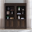 Pemberly Row Solid Wood 2 Piece Bunching Bookcase Set in Brown