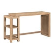 Pemberly Row Solid Wood Console Table with Shelf with Storage in Brown