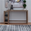Pemberly Row Solid Wood Console Table with Shelf with Storage in Brown